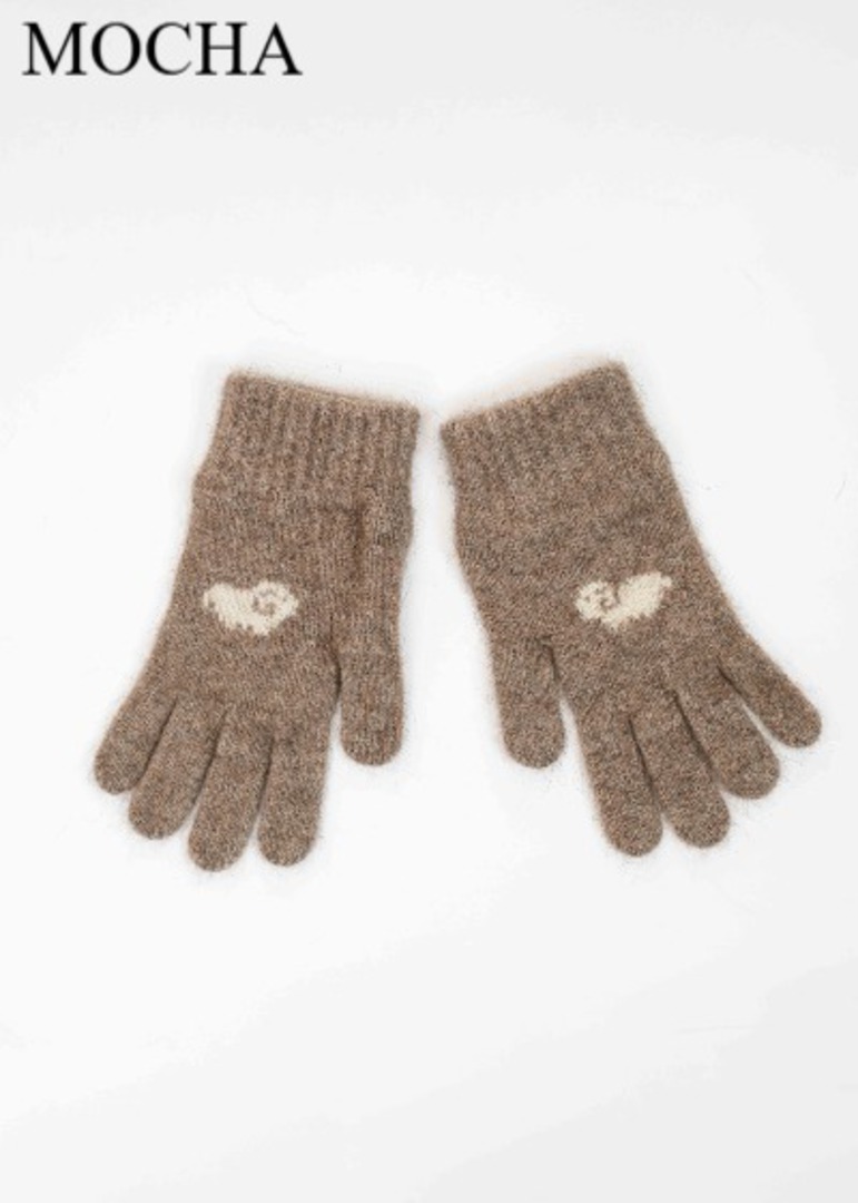 Merino Possum Koru Sheep Gloves image 1